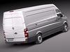 Volkswagen Crafter Van Long 2011 3D Model .max .obj .3ds .fbx .lwo .lw .lws .c4d