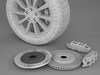 Wheel Mercedes CLS 3 3D Model .max .obj .3ds .fbx