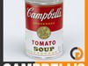 Campbell's Tomato Soup Can 3D Model .max .obj .3ds .fbx .lwo .lw .lws .c4d