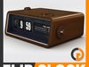 Retro Style Radio Alarm Flip Clock 3D Model