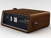 Retro Style Radio Alarm Flip Clock 3D Model .max .obj .3ds .fbx .lwo .lw .lws .c4d