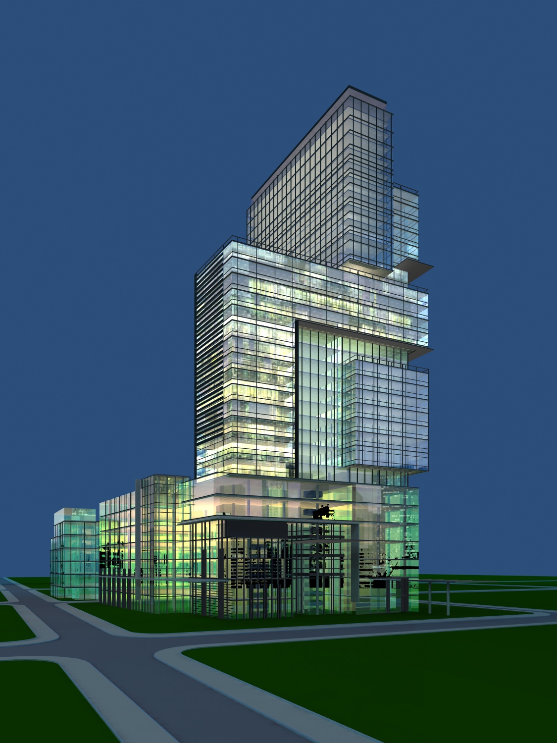 Blue Glass High Rise Corporate Building Stock Photo Blue Glass High Rise Corporate Building Stock Photo