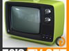 Retro Style 70's Television Set 3D Model
