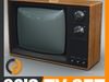 Retro Style 80's Television Set 3D Model