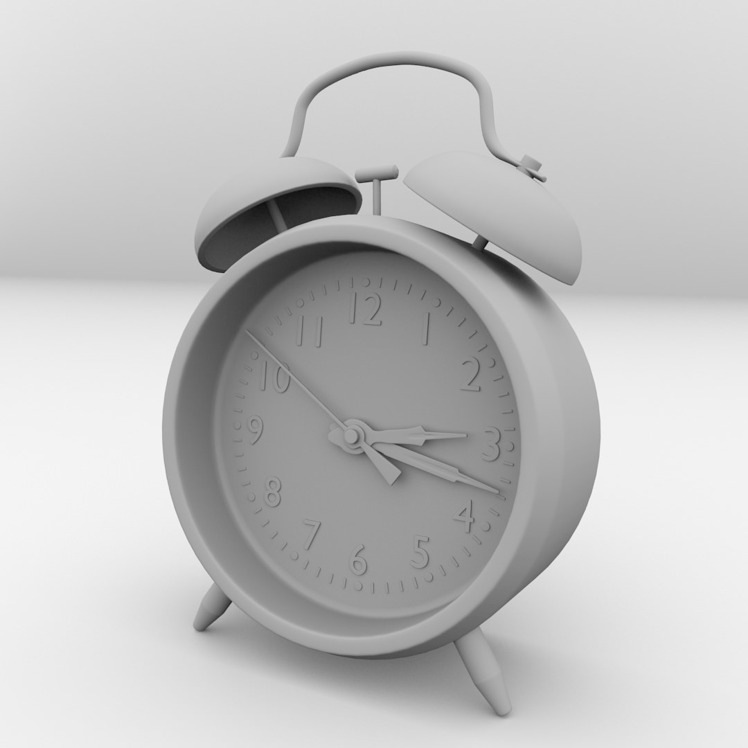 Alarm Clock 3D Model .3ds .fbx .blend .dae