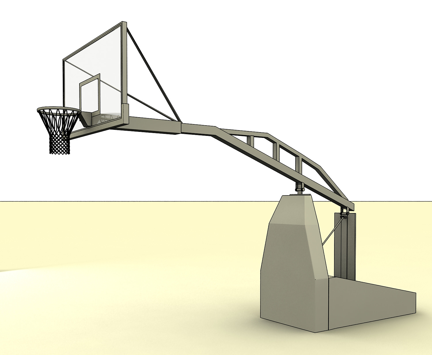 Basketball Backboard Backstop 3D Model .max