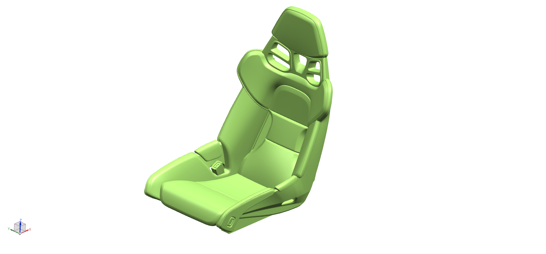 Car Seat 3D Model 3D printable .stl