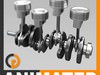 Animated L4 Engine Cylinders 3D Model