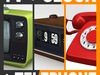 Retro Sytle Television Set Flip Clock and Telephone 3D Model