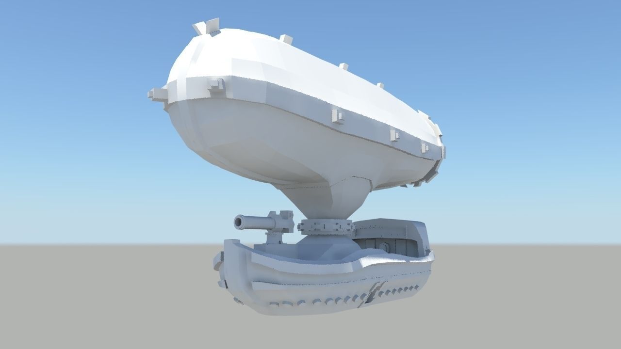 Steampunk Ship 3D Model 3D printable .obj .stl .mtl- CGTrader.com