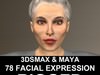 Rigged Old Woman with 78 Morph Targets 3D Model