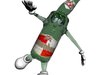 Beer Bottle Cartoon Character 3D Model