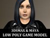 Rigged Low Poly Woman for Games 3D Model