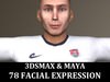 Rigged FootBall Player with 78 Morph Targets 3D Model