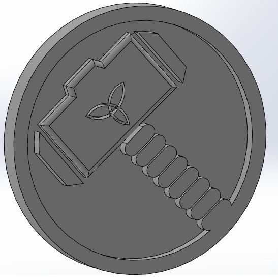 Marvel - Thor logo free 3D Model 3D printable .stl - CGTrader.com