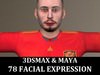 Rigged FootBall Player with 78 Morph Targets 3D Model