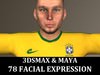 Rigged FootBall Player with 78 Morph Targets 3D Model