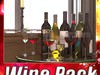 6 Wine Bottles and 6 Wine Glasses 3D Model