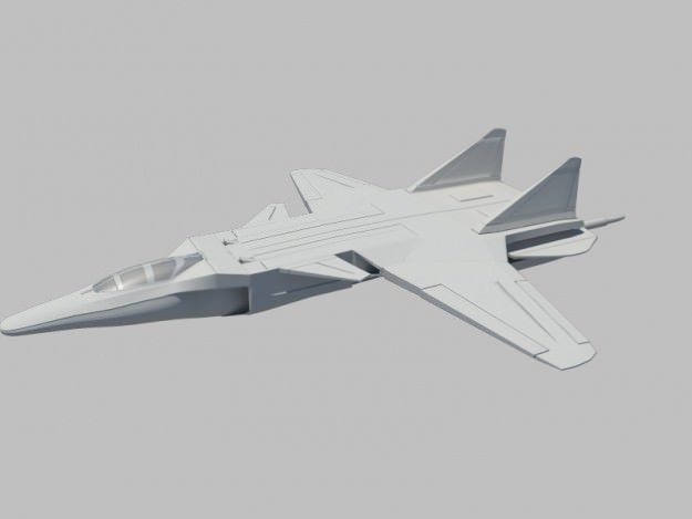 JetFighter_2 3D Model .obj .fbx .ma .mb .dae