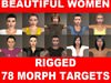 Collection of 10 Rigged Beautiful Women with 78 Morph Targets 3D Model