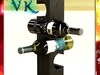 Wine Rack 6 and 2 Wine Bottles 3D Model