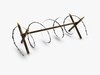 Low poly barbed wire barricade