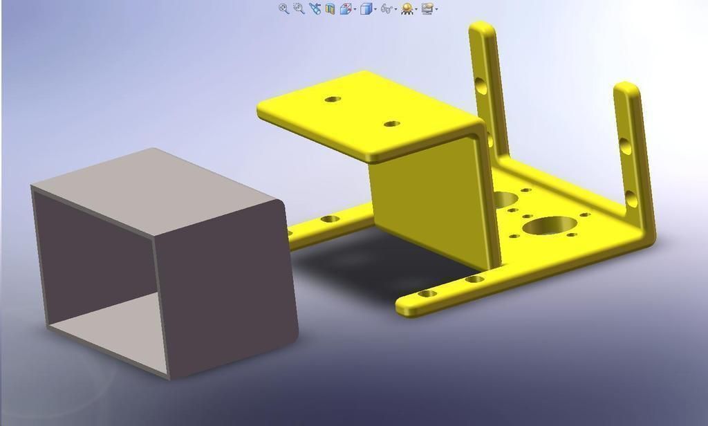 Plastic Pan Tilt Servo Bracket free 3D Model 3D printable .stl