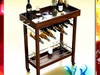 Wine Table Rack, Bottles and Glasses 3D Model