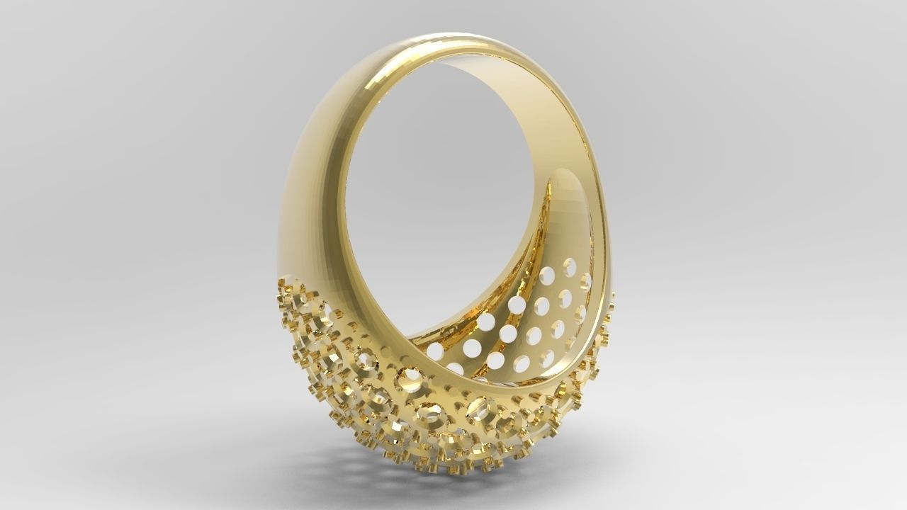 Hammock Style Ring Jewellery 3D Model 3D printable .stl