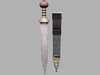 3D Model Roman Sword Gladius 3D Model