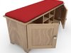 Storage Bench with Cushion 03 3D Model