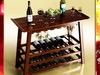 Wine Rack Table Bottles Cups and Grapes 3D Model