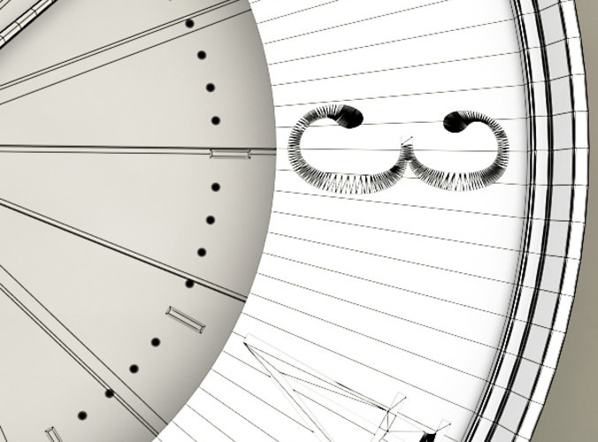 Wall Clock 08 3D Model .max .obj .3ds .lwo .lw .lws
