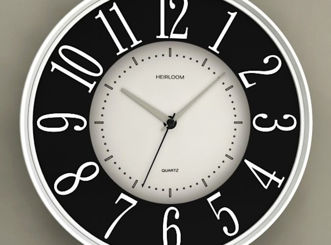 Wall Clock 08 3D Model .max .obj .3ds .lwo .lw .lws