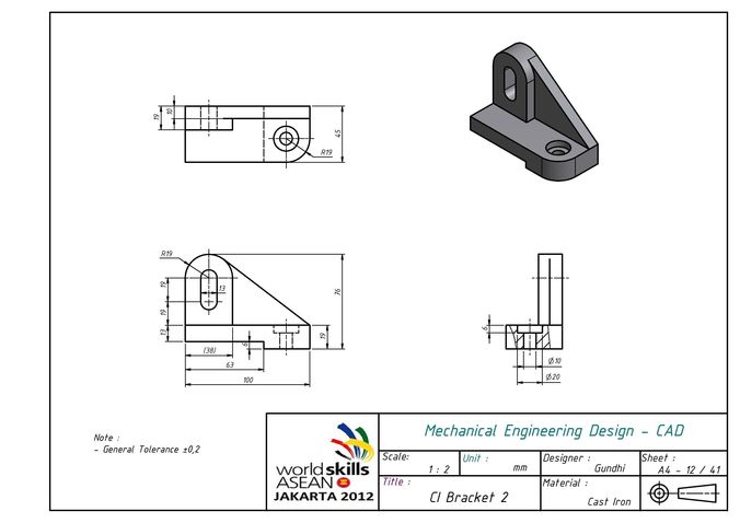 ci bracket 2 free 3d model stl cgtrader com brackets design view