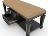 Storage Bench with Cushion 06 3D Model