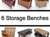 6 Storage Benches 3D Model
