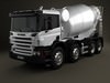 Scania P Mixer 4-axis 2011 3D Model