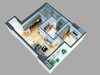 3D Model Detailed House Cutaway 3D Model