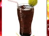 Coke Coca Cola Glass, Coaster, Straw and Lemon