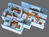 3D Model Luxury Detailed House Cutaway 3D Model
