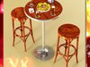 Bar Table, Stool, Becks Beers, Nacho Plate, And Napkins Dispenser Collection 3D Model