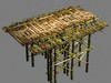 Wooden Jungle Bridge 3D Model