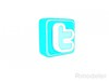 Twitter Letter 3d Logo 3D Model