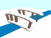 Cartoon Snow covered Bridge 3D Model