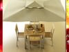 Exterior bar table, chair, parasol, food and drink. 3D Model