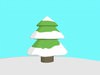 Cartoon Snow Covered Pine Tree