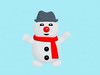 Cartoon Bouli snowman 3D Model