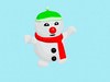 Cartoon Bonnet Bouli Snowman 3D Model