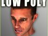 Low Poly White Male Head 3D Model